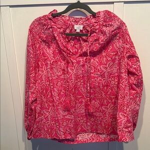 Mud Pie Red Floral Blouse